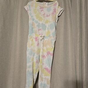 Kids Pastel Tie-Dye One-Piece Jumpsuit